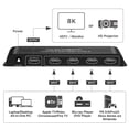 thumbnail image 2 of Conmutador HDMI ROOFULL de 4 puertos 8K @60Hz 4K @120Hz con control remoto de 48 Gbps, 2 of 8