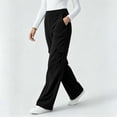 thumbnail image 5 of Corduroy Wide Leg Cargo Sweatpants for Women Elastic Waist Sweatpants Casual Solid Color Pockets Long Pants Workout Lounge Trousers with Pockets, 5 of 7