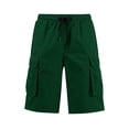 thumbnail image 5 of WERYOUNG Cargo Shorts For Men Solid Color Elastic Waist Casual Summer Athletic Shorts With Pockets For Outdoor Sports Versatile Bottoms XXXXL, 5 of 7