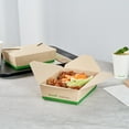 thumbnail image 4 of Sustain 71 oz Rectangle Bamboo Paper #3 Bio Box Take Out Container - with PLA Lining, Compostable - 8 1/2" x 6 1/4" x 2 1/2" - 50 count box, 4 of 11