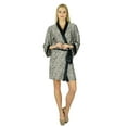 thumbnail image 2 of Bimba Women Short Solid Belt Robe Soft Modal Cotton Wrap Round Plain Bath Robe, 2 of 6