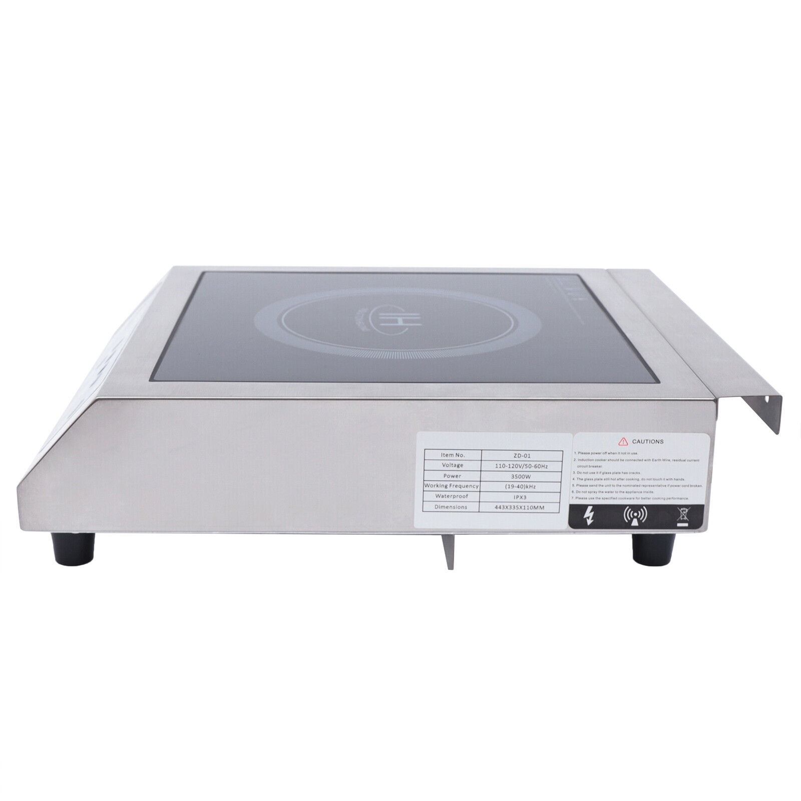 Portable Induction Cooktop Stainless Steel Electric Countertop Cooker Timed 24H High-power Induction Cooktop 3500W Countertop Cooker Stainless Steel Body &Timer Portable Induction Cooktop