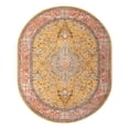 thumbnail image 2 of Unique Loom Lola Collection Area Rug - Traditional (7' 10" x 10' 2" Oval Yellow/Yellow), 2 of 6