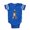 Royal Blue, variant on CafePress - Boxer Dog Party - Cute Infant Baby Football Bodysuit