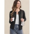 thumbnail image 4 of Women's Crew Neck Button Down Long Sleeve Cardigan for Women Classic Soft Ladies Cardigan Sweater Coat, 4 of 5
