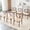 Brown*6, variant on JUFU Dining Chairs Set of 2, Y Back Dining Chairs with Linen Seat, Metal Frame Wishbone Style Kitchen Chairs, Mid Century Modern Accent Chairs for Dining Room