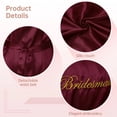 thumbnail image 4 of Bride Bridesmaid Robe with Exquisite Embroidery, Maid of Honor Robe, Personalized Robe Wedding Robe, Silky Robe, Women's Satin Kimono Robe, Perfect for Various Occasions, One Size Fits Most, 4 of 7