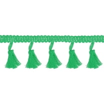 Uxcell 10 Yards Tassel Fringe Trim, 1.8 Inch Tassels Fringe Lace Trim Ribbon Trimming Sewing Fringe Trim for Sewing Crafts Home Decor Clothing Bedding Curtains, Green