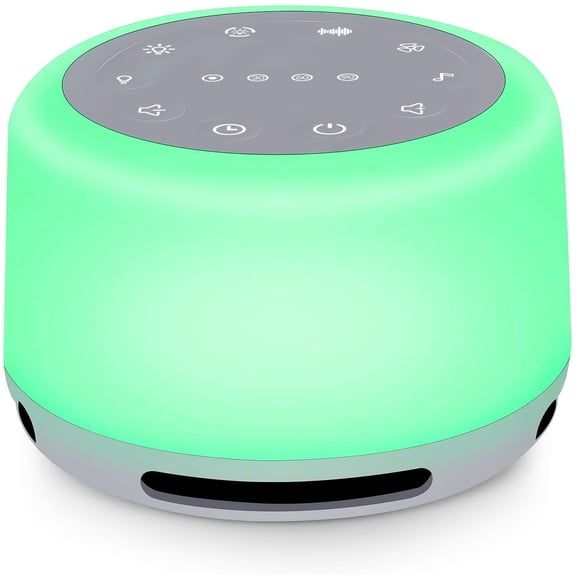 Sleep Sound Machine 24 Natural Soothing Sounds 7 Color Breathing Lights and Night Light with Timer Memory Feature Rechargeable Portable White Noise Machine for Baby Kids Adults