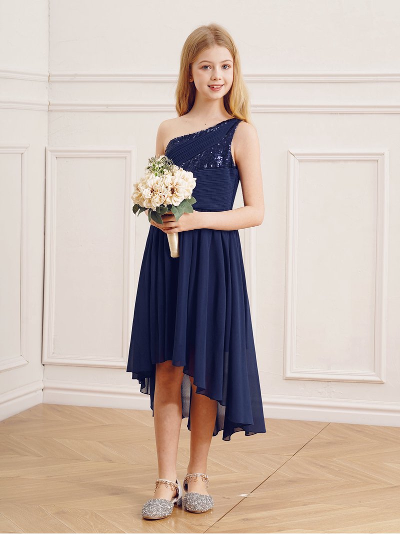 how long before wedding should you get bridesmaid dresses Wedtrend Women Navy Junior Bridesmaid Dress With Short Sleeves Rhinestones  Round Neck A Line Ruched Wedding Guest Dress With Brooch – WEDTREND