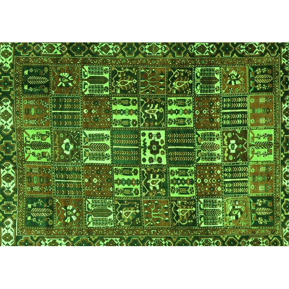 Ahgly Company Indoor Rectangle Persian Green Traditional Area Rugs, 2' x 3'