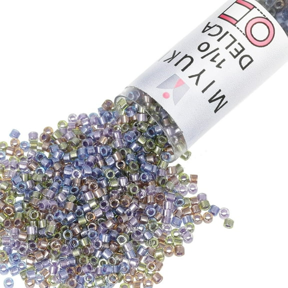 Miyuki Delica Seed Beads – Size 11/0 (1.6mm), DB0986, Purple/Bronze Mix, 7.2g, Approx. 1440 Beads