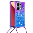 thumbnail image 2 of Funda para Xiaomi Redmi Note 13 Pro 4G Brillantina Líquida Divertida Reluciente y con Cristales en Movimiento Cuerpo Cruzado con Cordón Ajustable, 2 of 5