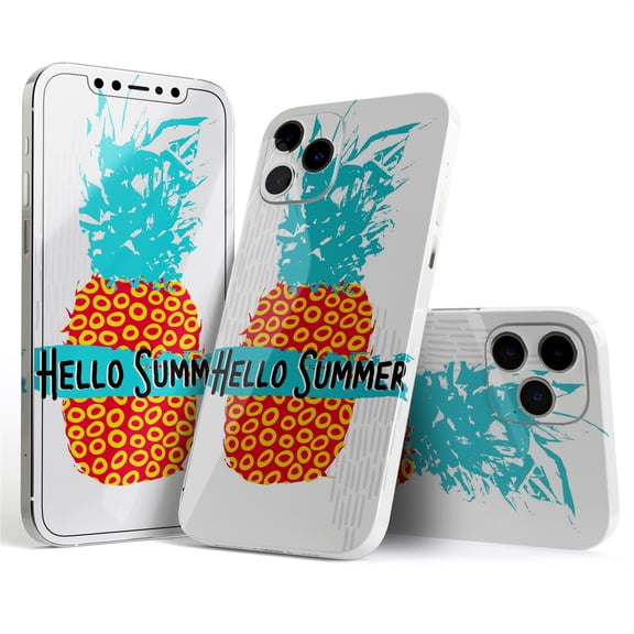 DesignSkinz Retro Hello Summer Pineapple v2 Full-Body Skin Decal Wrap Cover for iPhone 16
