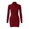 thumbnail image 4 of Gibobby Vestidos de sueter para mujer OEM vestidos casuales personalizados manga larga tejido capa maternidad mujeres vestido negro(Rojo,CH), 4 of 5