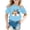 0-Blue1063, variant on Girls Cartoon Cat Short Sleeve T-Shirt Casual Cute Round Neck T Shirt, Sizes 3-14
