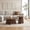 Walnut, variant on Nesting Coffee Table Set with Round Tops and Crisscross Legs - Walnut Finish