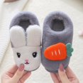 thumbnail image 2 of Otqutp Kids Girls Cute Bunny Slippers Fuzzy House Slides Winter Warm Non Slip Bedroom Shoes Indoor Furry Soft Cozy Slippers, 2 of 9