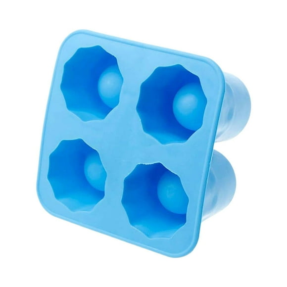Wefuesd Ice Cube Tray Ice Maker 4 Ice Cups Custom Silicone Ice Tray Silicone Ice Shot Glass Silicone Molds Blue Blue (Clearance) Rubber