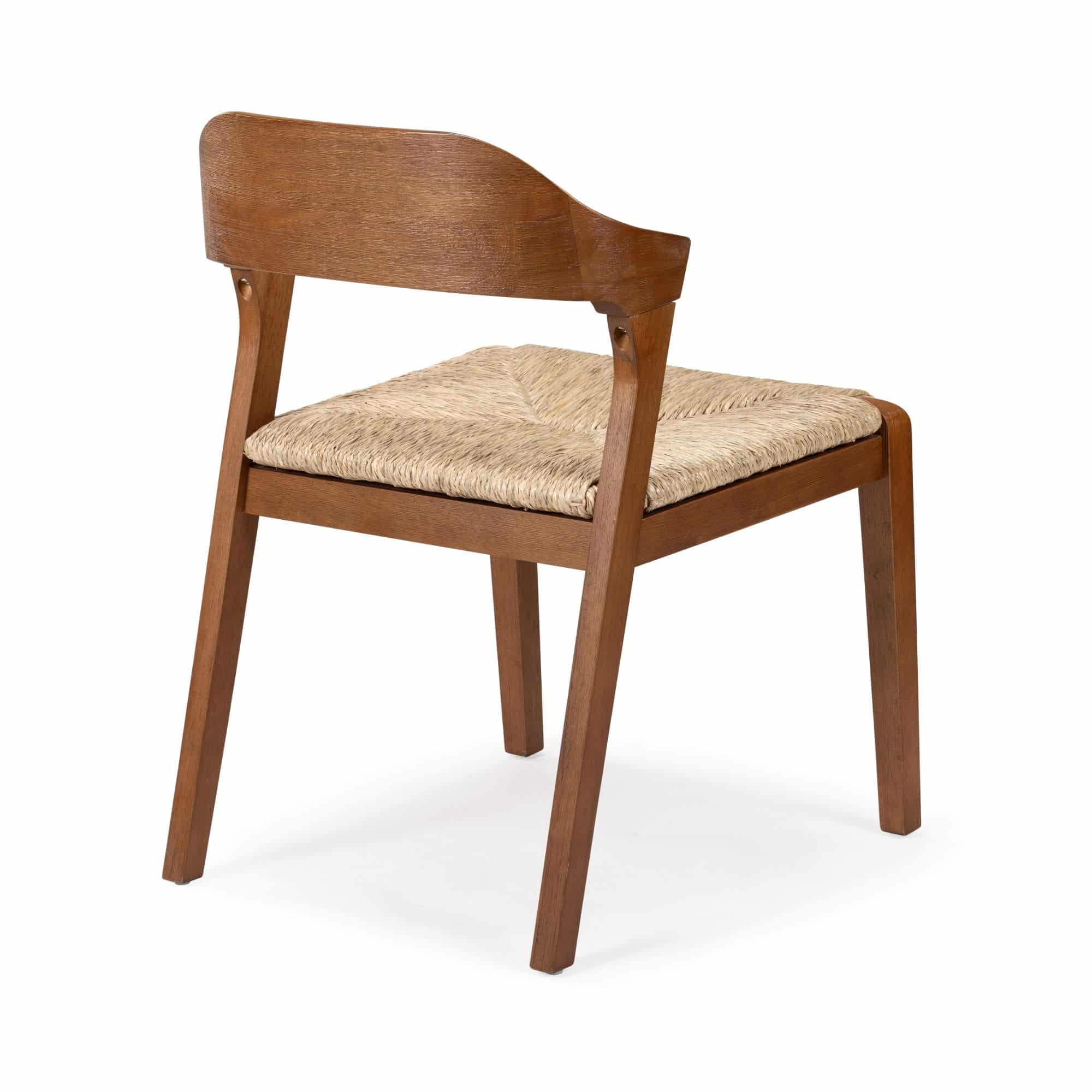 Rasmus Dining Rush Side Chair - Chestnut Wire-Brush Finish