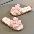 thumbnail image 5 of Summer Slippers for Toddler Girls 3-10Years Children Girls Summer Slip-on Open Toe Non-Slip Flat Shoes Solid Color Indoor Bathroom Home Teddy Bear Slippers, 5 of 5