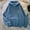 Blue, variant on QUINDOS Women's Hoodies and Sweatshirts Fleece Sweatshirts for Women Plus Size Casual Long Sleeve Crew Neck Graphic Pullover Tops