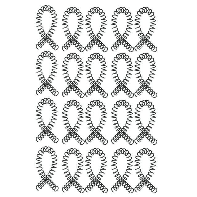 Plastic Spiral Binding Spines, 0.43in Inner Diameter 20Pcs Spiral Binding Coils Long Service Life ABS For Work Black