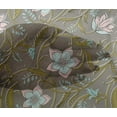 thumbnail image 4 of oneOone Viscose Chiffon Medium Gray Fabric Leaves & Flower Floral Sewing Fabric By The Yard Printed Diy Clothing Sewing Supplies 42 Inch Wide, 4 of 4