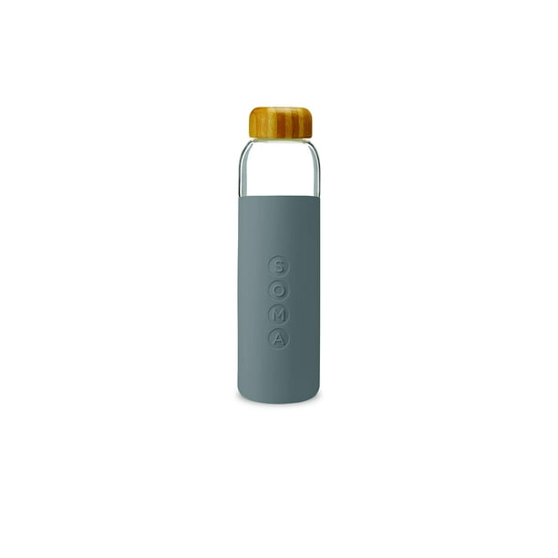 Botella de agua Soma Glass con funda de silicona, 500 ml, sin BPA