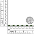 thumbnail image 4 of Gem Stone King 925 Sterling Silver Green Chrome Diopside and White Moissanite Tennis Bracelet for Women (7.51 Cttw, Gemstone Birthstone, Oval 6X4MM, 7 inch), 4 of 5
