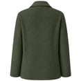 thumbnail image 6 of Mifsaly Womens Cropped Trench Jackets Notched Lapel Double Breasted Wool Coats Fall Winter Fashion Stylish Going Out Dating Shopping Work Office Casual Outfits Army Green,S, 6 of 7