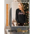 thumbnail image 4 of QAFOPEH Women Love Peach Heart Printed Crew Neck Long Sleeve Sweatshirt, 4 of 7