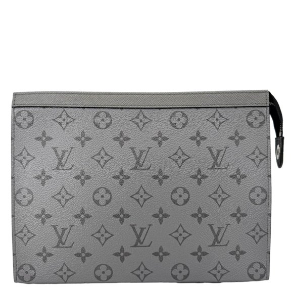 Pre-Owned Louis Vuitton Voyage MM Monogram Eclipse Pouch Bag Gray