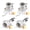 4, variant on Surface Mount Light Socket,E26 Medium Screw Porcelain Bulb Socket,Cleat Lamp Socket with Two Hole Flanged Mounting,Keyless Sockets with 6" Leads (2)