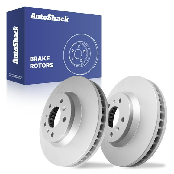 AutoShack Front Vented Coated Brake Rotors 2-PC Set Replacement for 2006-2013 Chevrolet Impala 2006-2011 Buick Lucerne 2014-2016 Chevrolet Impala Limited ArmorStop 11.93" (303 mm)