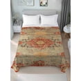 thumbnail image 4 of Red Blue Boho Flat Sheets Only Full Size, Soft Breathable Bed Top Sheets for Mattress, Ehtnic Abstract Art Modern Geometric Luxury Bedding Flat Sheets for Home Hotel Bedroom Bed Protection, 4 of 9