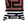 thumbnail image 4 of Expobazaar Handcrafted Tufted Cotton Slub Lumbar Pillow - Brown, White & Black 24"x16", 4 of 5