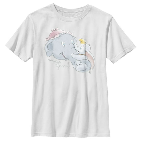 Boy's Dumbo Mrs. Jumbo Mommy's Peanut  Graphic Tee White Small