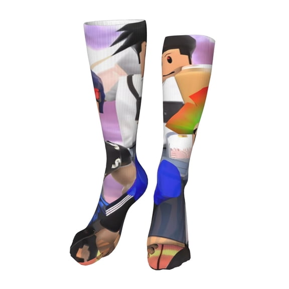 Gokiu Roblox Womens Thigh High Socks Warm Stocking Casual Knee High Long Stockings for Daily Wear
