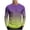 Yellow, variant on Fmbrln Men's Crew Neck Shirts Gradient Color Long Sleeve T Shirts Fall Casual Fashion Pullover Tops Army Green 2XL
