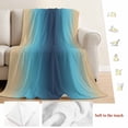 thumbnail image 5 of Blue Teal Yellow Ombre Blanket Soft Cozy Warm Throw Blanket for Couch, Plush Fuzzy Flannel Fleece Blankets for Sofa, Farmhouse Modern Gradient Art Bed Blankets Lightweight Gifts for Women, 40"x50", 5 of 9