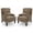 Light brown, variant on Mid‑Century Wingback Accent Chairs, Premium Chenille Upholstered Reading Armchairs with Extra Lumbar Pillow, Heavy‑Duty Frame, Set of 2 , Light Brown