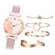 thumbnail image 5 of Juego de 5 Piezas de Lujo para Mujer, Reloj de Cielo Estrellado Magnético para Mujer - Rosado Sunnimix brazalete de reloj de acero inoxidable, 5 of 8
