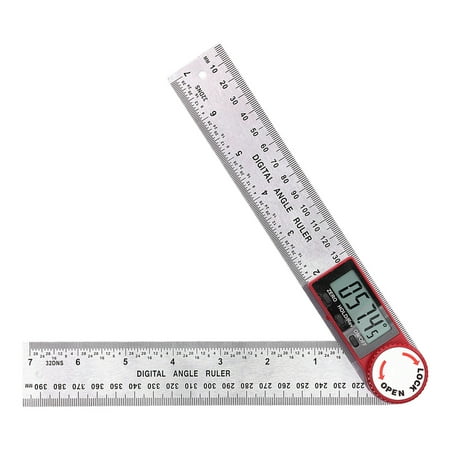 

Angle Finder 360° Digital Display Durable Stainless Steel Portable Electronic Measuring Ruler for Woodworking200mm
