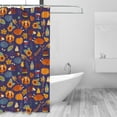 thumbnail image 2 of Shower Curtain, Thanksgiving Turkey 2 Waterproof Fabric Plastic Shower Curtain, Drying Fast Bathroom Curtain with 9 Buttonholes, Ruffle Shower Curtain 60x72in, 2 of 8