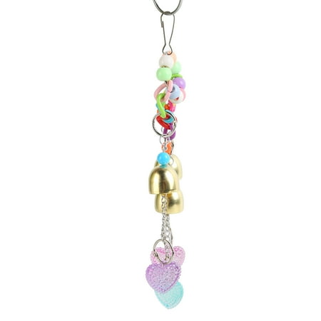 M Buder Bird Bells Toy Safe Bite Resistant Relieving Anxiety Hanging Parrot Chew Bells Toys with Sweet Sound for Pet Parrot Cage Accessories (5.12 inches / 13 cm)