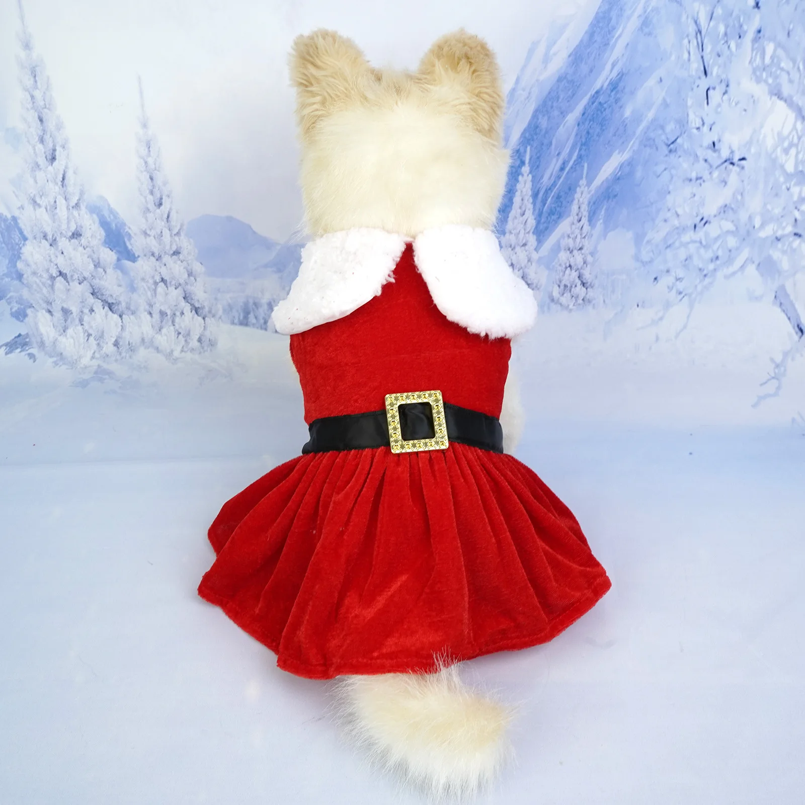 Pet Christmas Clothes Classic Dog Christmas Skirt Winter New Year Clothes Holiday Clothes
