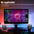 thumbnail image 6 of Computer Speakers for Desktop or Laptop, TSV 2.0 Stereo RGB PC Gaming Speakers with Stereo Surround Bass, 7 Colors LED Lights, USB-Powered 3.5mm Wired Speakers for PC Smartphone Tablet Projector TV, 6 of 9