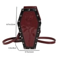 thumbnail image 6 of Moontgen Women Coffin Satchel Bag Cartoon Pu Leather Halloween Sling Purse (Style 1), 6 of 9