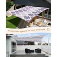 thumbnail image 4 of Sun Shade Sail 14x18Ft Luxury Boho Purple Flowers Gradient Pattern Uv Block Sunshade Canopy Outdoor Shade Cover Rectangle Shade Cloth For Patio Garden Yard Deck Pergola, 4 of 6